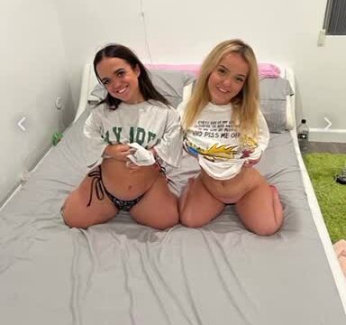 Airika!!! Lesbian kissing in bed – New video OLF leakd