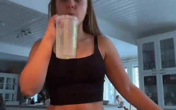 Amanda Syrjala in kitchen…