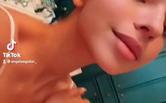 Angela Aguilar in bathroom…