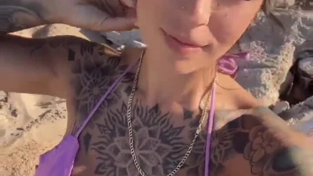 Clara Kush showing perfect body on beach…