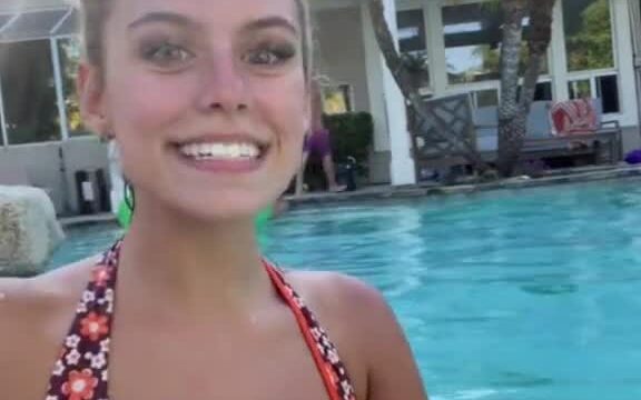 Madisyn Shipman in the pool…