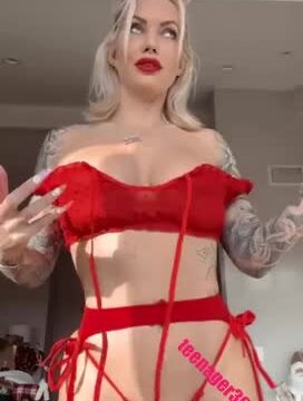 Viking Barbie masturbating with dildo