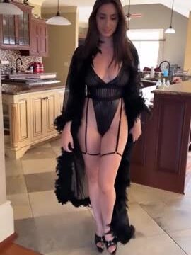 Christina Khalil!!! Sexy in black lingerie